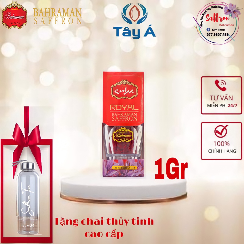 Nhụy hoa nghệ tây saffron bahraman iran, saffron bahraman tây á chính hãng - ảnh sản phẩm 1