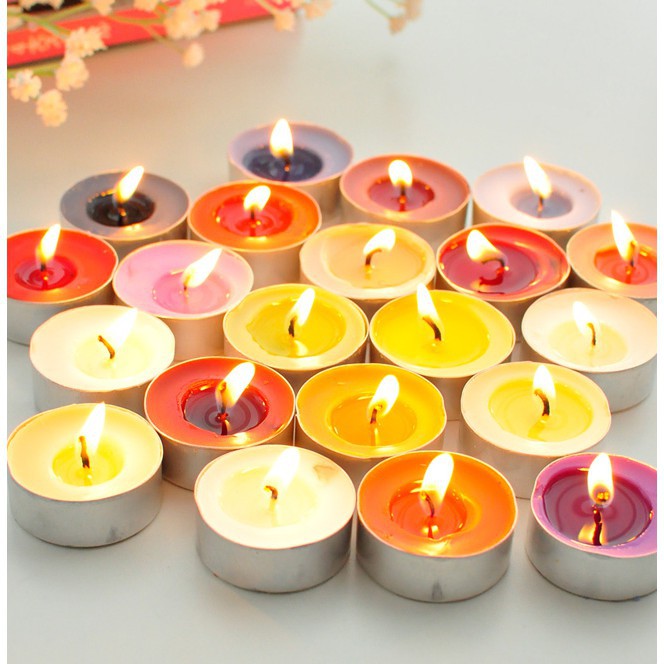 Combo 3 nến Tealight trang trí - Nến đun ấm trà - Nến đốt đèn xông tinh dầu