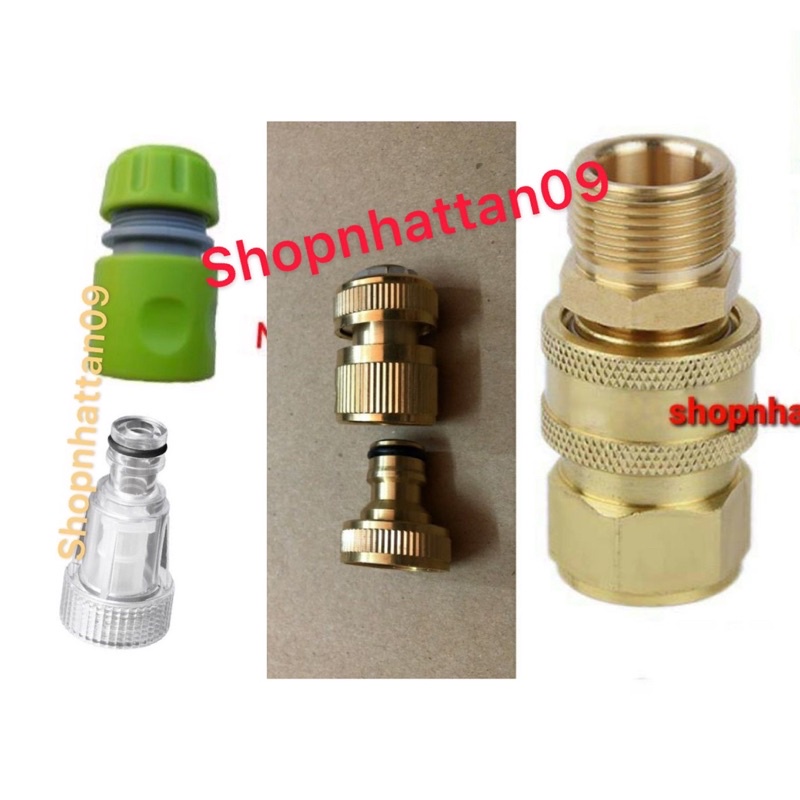 Bộ khớp nối nhanh đầu vào - đầu ra DÂY RỬA XE máy rửa xe áp lực cao - phụ kiện máy rửa xe