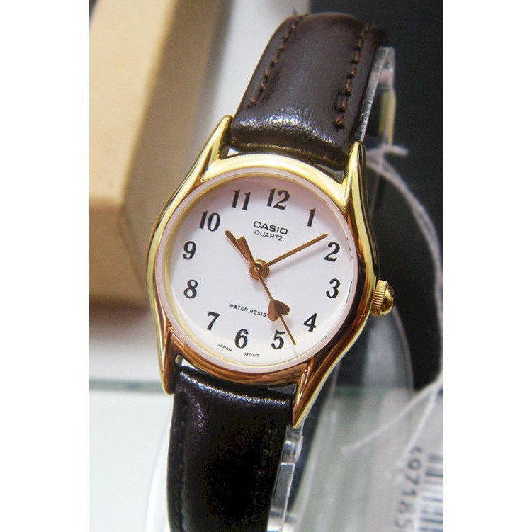 Đồng hồ Nữ Casio LTP-1094Q-7B5R Dây da - Mặt trắng kim giây trái tim nữ tính