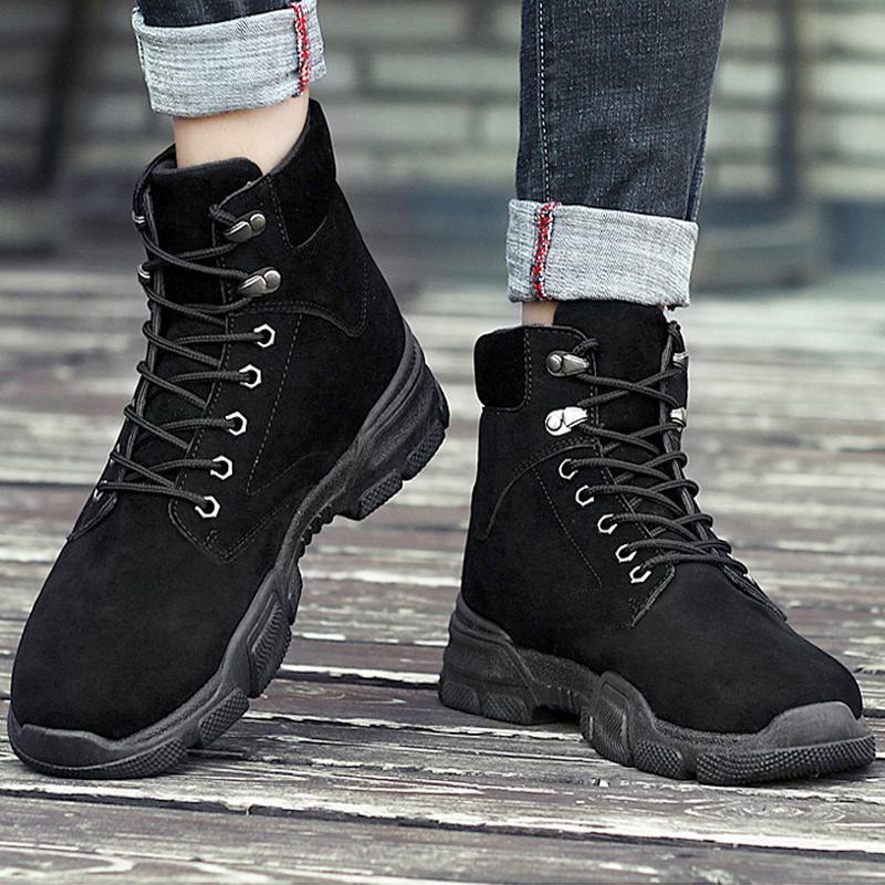 Giày boot nam có cổ,da pu lộn thiết kế châu âu cực ngầu và êm chân-800 | BigBuy360 - bigbuy360.vn