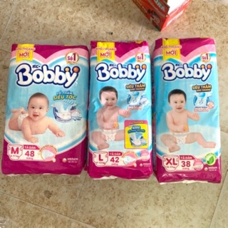 Tã Dán Bobby size S(56)/M(48)/L(42)/Xl(36)