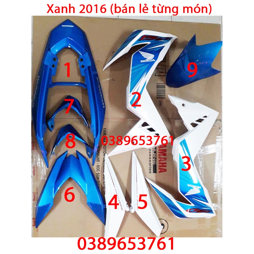 Dàn áo Winner V1 Xanh đời 2016 Zin chính hãng Honda (có bán lẻ)