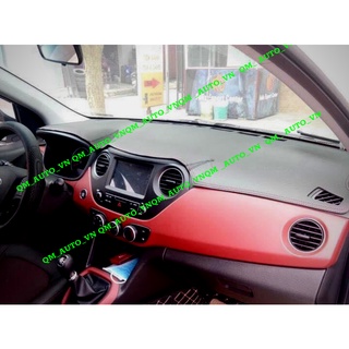 Thảm taplo da cao cấp hyundai i10 14-21