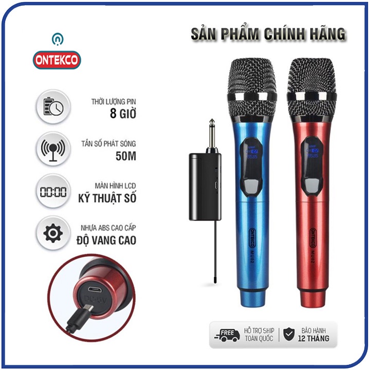 Micro Karaoke Không dây OnTekco E6S/ E6/ MV02/ MU02 | BD - W108 / W003 / W003A - Bảo hành 12 Tháng