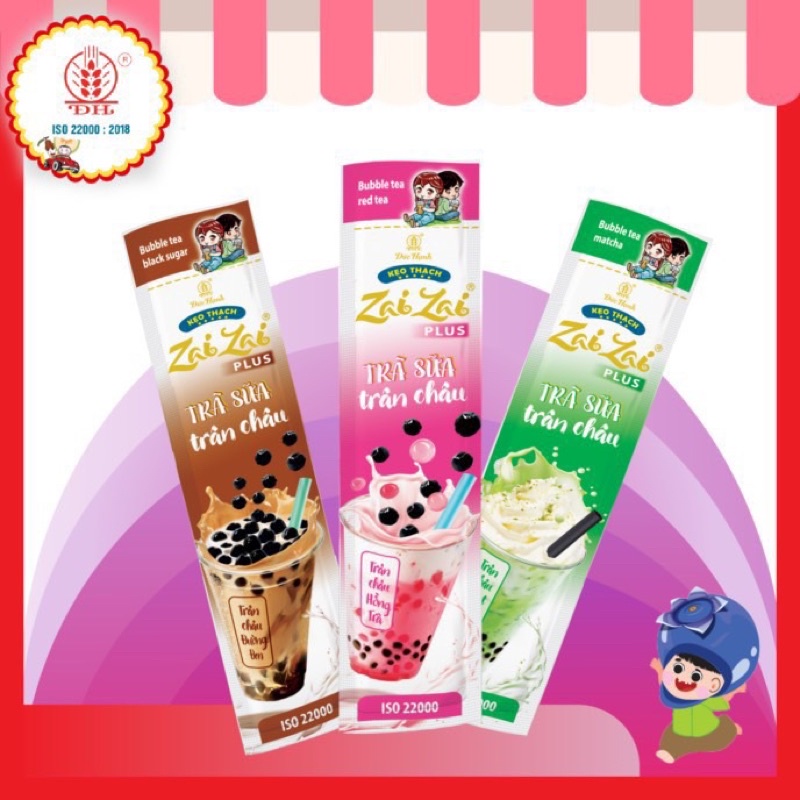 thạch trà sữa trân châu Đức hạnh chính hãng