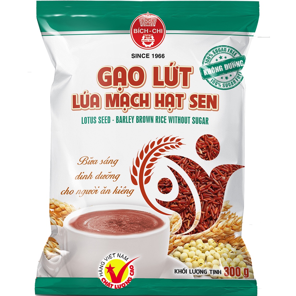 Bích Chi - Bột gạo lứt lúa mạch hạt sen ( không đường)