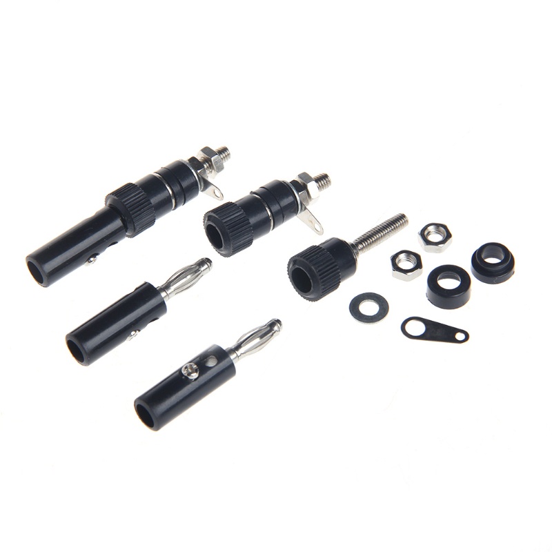 Set 10 Cặp Đầu Cắm Bắp Chuối 4mm Màu Đỏ Đen Chuyên Dụng Cho Loa