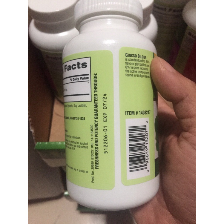 [Chính hãng] Viên Uống Bổ Não Trunature Ginkgo Biloba 120mg 340 viên (Mẫu Mới )- USA Chính Hãng -