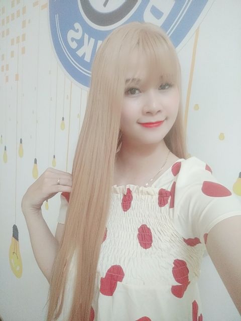 Tóc nguyên đầu thẳng suôn hình thật