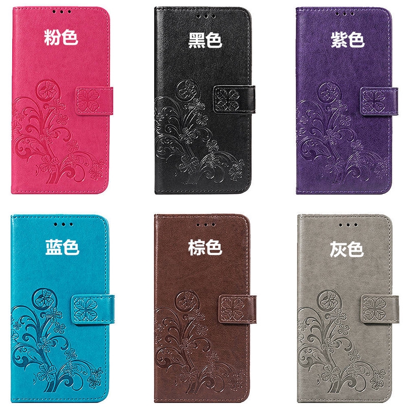 bao da nắp gập họa tiết cỏ 4 lá cho samsung m40 m30 m20 a30s a20s a10s | BigBuy360 - bigbuy360.vn