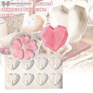Khuôn silicon hình trái tim/kim cương làm bánh fondant socola độc đáo cho sự kiện đa ứng dụng