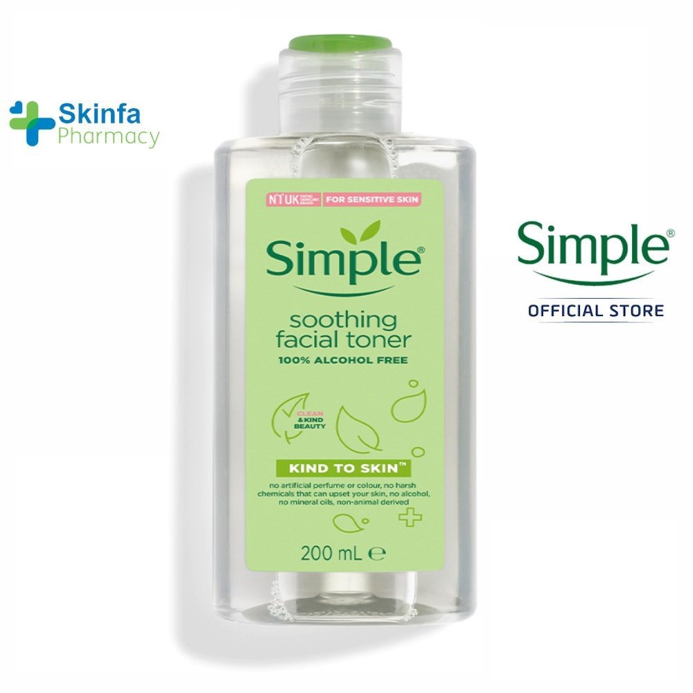 Nước Hoa Hồng Simple Soothing Facial Toner UK - 200ml - Skinfa