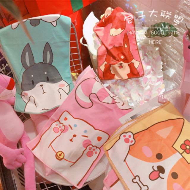 Khăn lau mặt hình thú cute