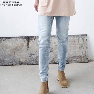Quần jean nam xanh nhạt , Quần jean xanh nam , Dáng skinny