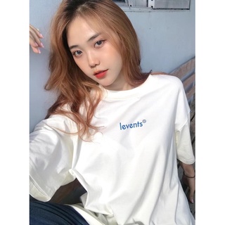 LEVENTS® POPULAR LOGO TEE CREAM/ BLUE (BEST SELLER CỦA BST POPULAR)