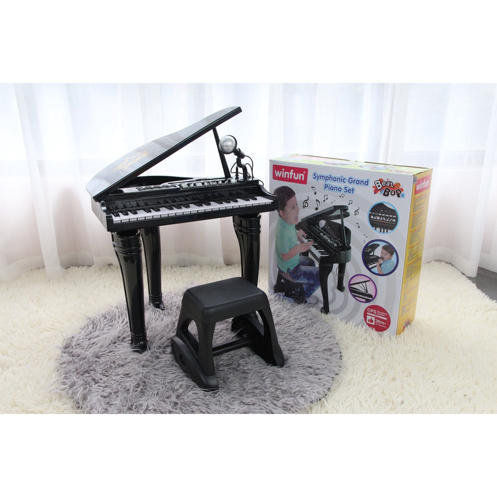 Đồ chơi âm nhạc cho bé - Đàn piano cổ điển kèm mic - Winfun - 2045 cho bé từ 3 tuổi trở lên