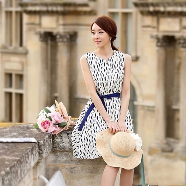 Đầm xòe voan hàn quốc