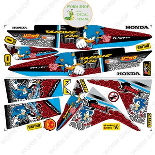 Tem rời WAVE ALPHA 110 SONIC  ( Đời 2017 - 2021 )  Nhiều lựa chọn màu sắc - Tem chế 3 lớp cao cấp