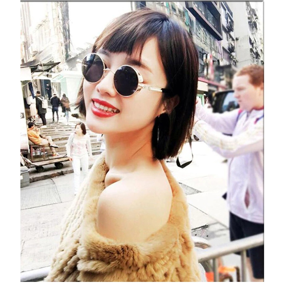 Kính Mát Tròn Gọng Kim Loại Chống Tia Uv400 Thời Trang Cho Nam | BigBuy360 - bigbuy360.vn