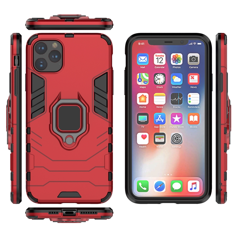 Ốp điện thoại cứng kèm nhẫn làm giá đỡ nam châm chống sốc tiện dụng cho iPhone 11 Pro MAX XR X XS MAX