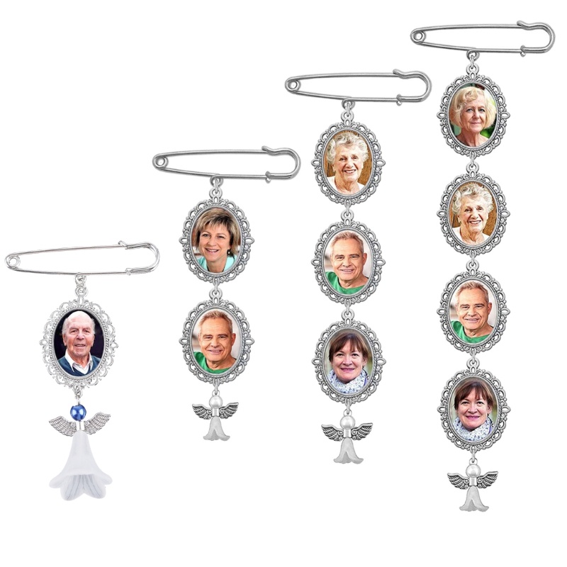 Ghim Cài Áo Hình Thiên Thần / Chú Rể / Bó Hoa Kỷ Niệm Giữ Kỉ Niệm Cho Mẹ / Bé