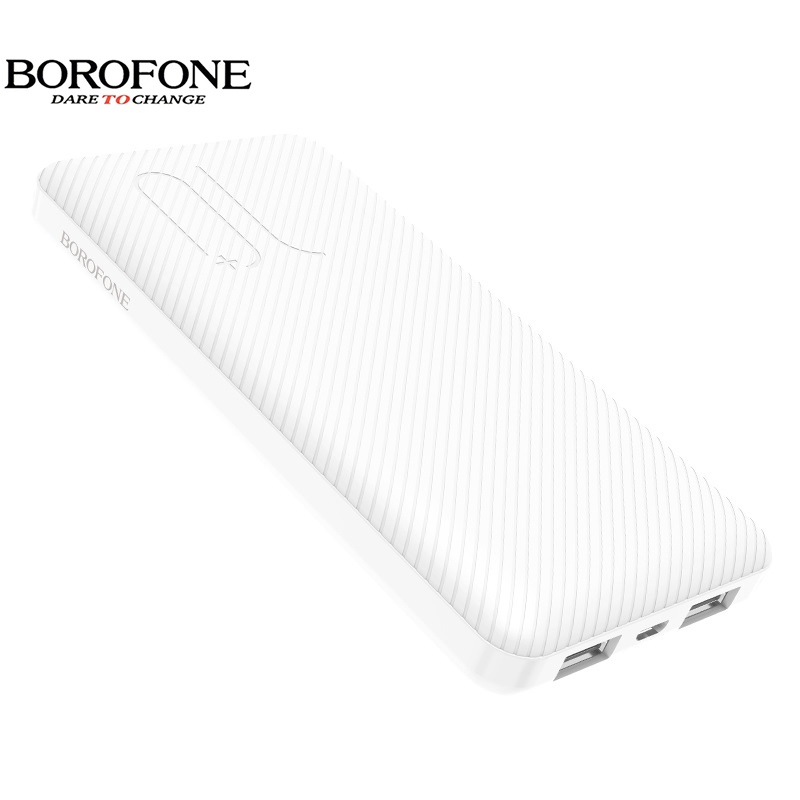 Pin sạc dự phòng 10000mAh BOROPHONE BT28 có đèn báo, 2 cổng ra 2A - Chính hãng