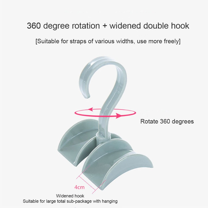 Giá Đỡ Xoay 60 Độ Treo Túi Xách / Cà Vạt Tiện Dụng Cho Phòng Ngủ / Ký Túc