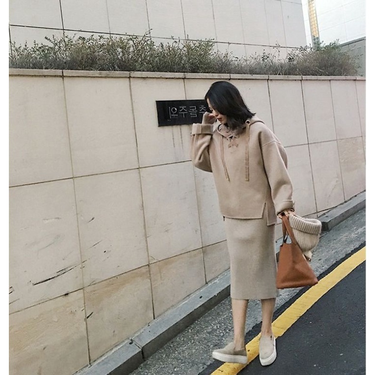 [ VÁY LEN/ÁO LEN ] VÁY LEN DÀI CAO CỔ DỆT KIM ÔM SÁT CƠ THỂ PHONG CÁCH HÀN QUỐC SANG TRỌNG THU ĐÔNG 2021 | BigBuy360 - bigbuy360.vn