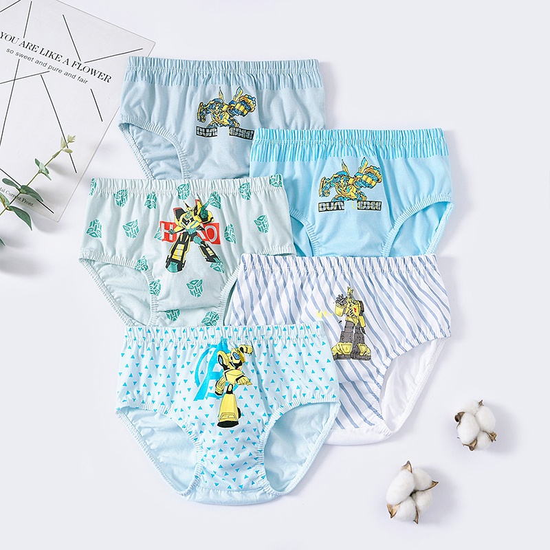 [THOMAS KIDS] 5 Cái Đồ Lót Trẻ Em Cậu Bé Bông Phim Hoạt Hình Người Nhện Người Biến Hình Rừng Thế Giới Mô Hình Cậu Bé Đồ Lót Quần Lót cho 3-12 Năm Bán Buôn Có Sẵn