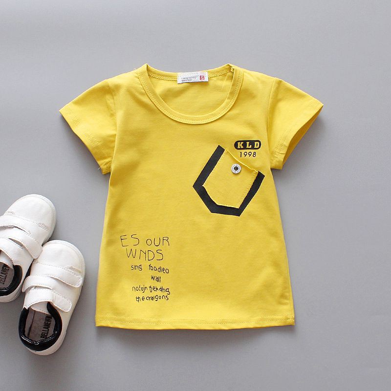 Áo thun cổ tròn tay ngắn in hình độc đáo cho bé