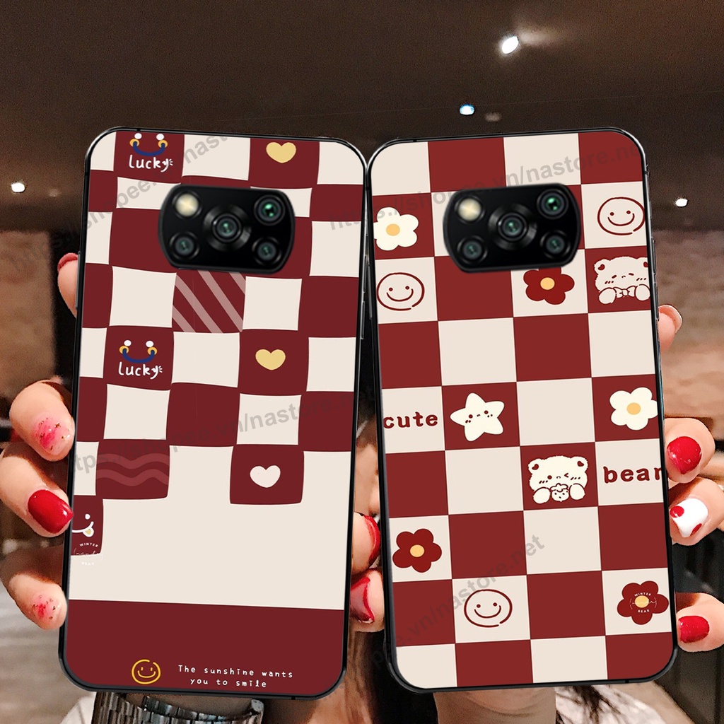 Ốp lưng Xiaomi Poco X3 / Poco X3 Pro trái tim gấu cute thể thao cá tính, giá rẻ