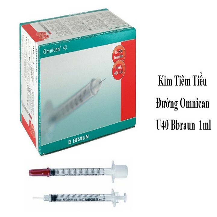 Bơm tiêm Isulin Tiểu Đường/ Filler Trong Spa BBraun Omnican 1cc U40