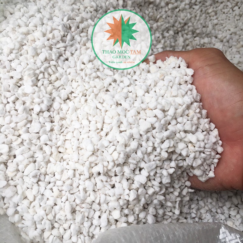 Đá Perlite giá thể trồng cây tơi xốp  - Đá trân châu trồng hoa, dâu tây, sen đá, cây kiểng