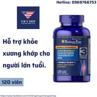 Viên bổ sung glucosamine msm puritan's pride của mỹ, 120 viên, viên nén