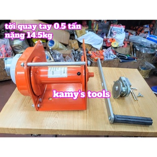 Tời quay tay 0.5 tấn Nitto nặng 14.5kg chưa bao gồm cáp