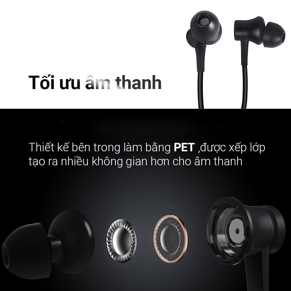 Tai nghe nhét tai XIAOMI In-Ear Headphones Basic chính hãng nghe không hay hoàn tiền 100%