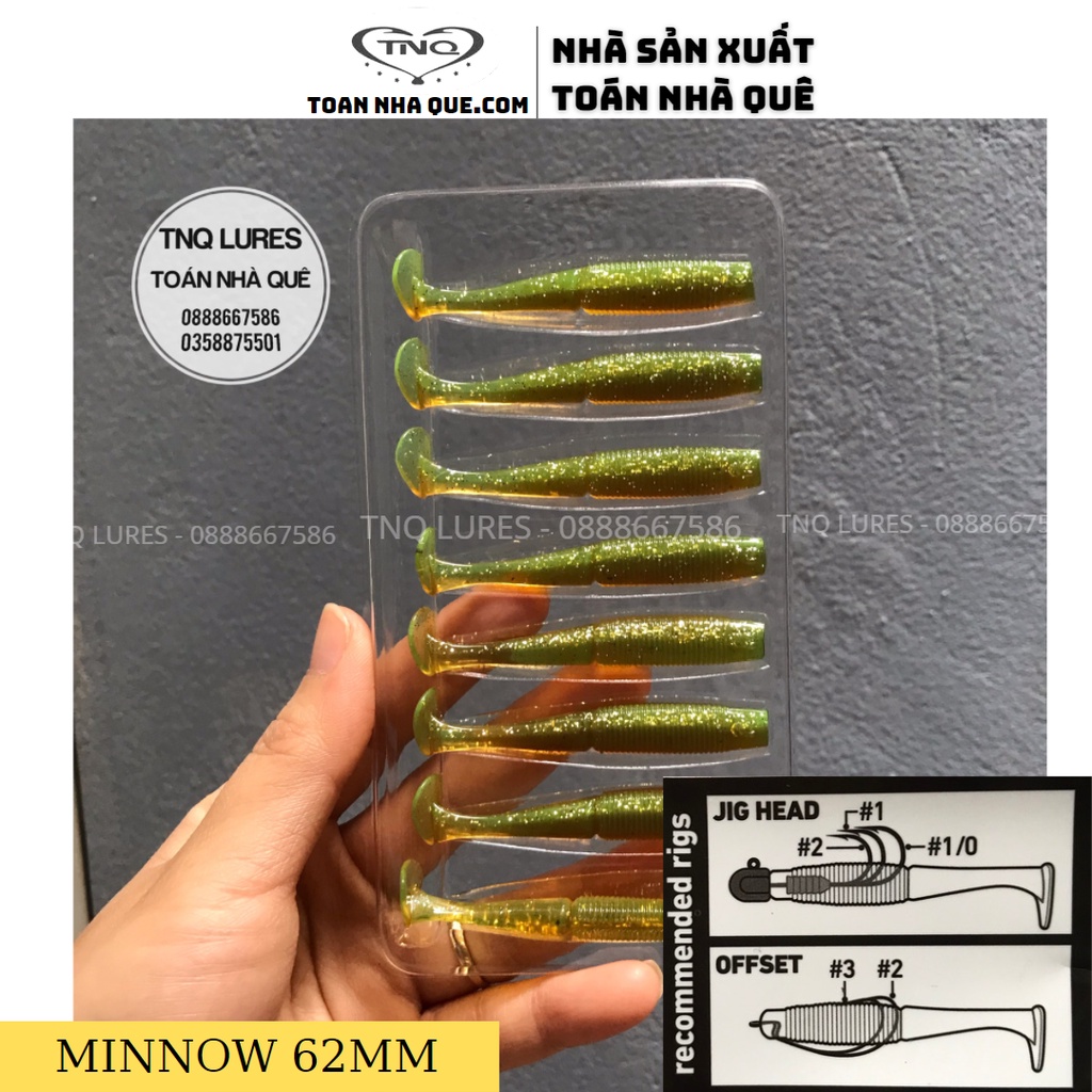 Mồi Mềm Daiwa Bait Junkie MINNOW &amp; GRUB - giao màu ngẫu nhiên [ TNQ LURES - TOÁN NHÀ QUÊ ]