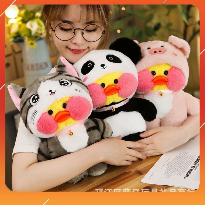 Gấu Bông Con Vịt Má Hồng Lalafan 🧡[FREESHIP]🧡 30 cm