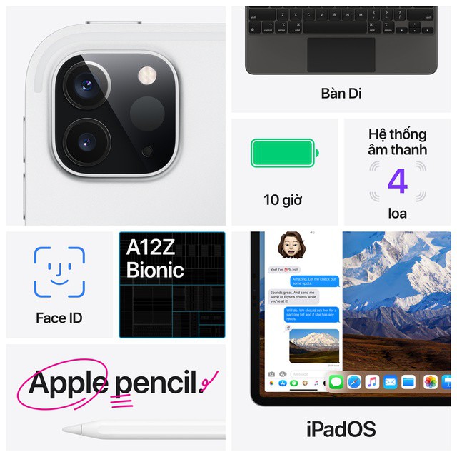 Máy Tính Bảng Apple iPad Pro (2020) 11-inch Wi-Fi + Cellular 128GB | BigBuy360 - bigbuy360.vn