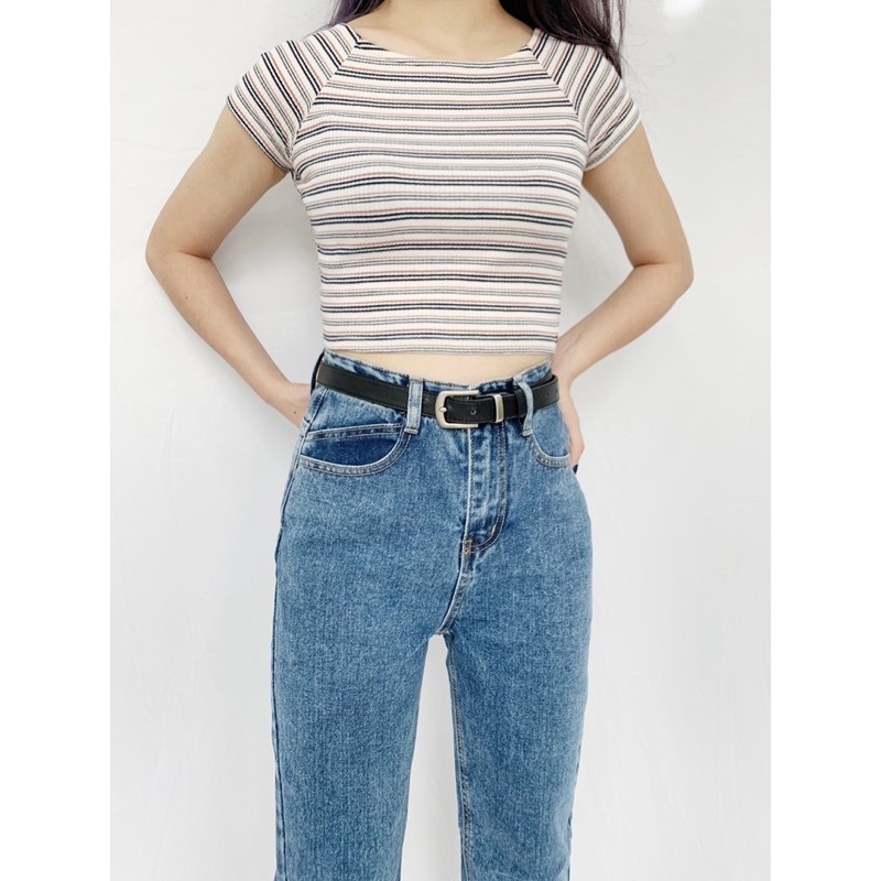 Quần Baggy jeans ống rộng vừa q1835ti cạp cao