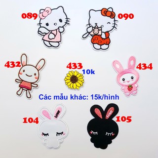 Sticker vải, patch ủi dán quần áo cute