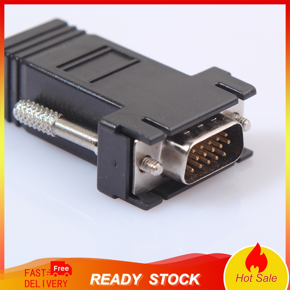 【OPHE】VGA Extender Male to LAN CAT5 CAT6 RJ45 Female Network Cable Adapter Kit