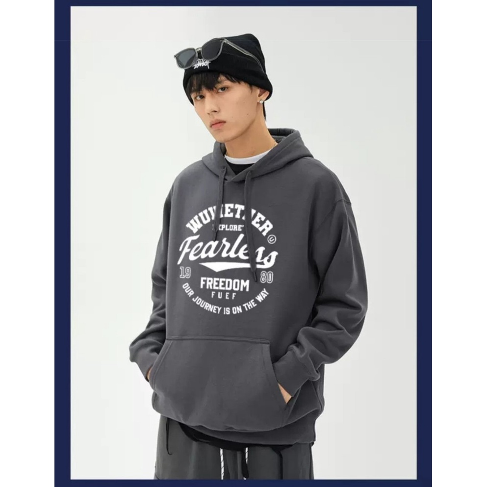 Áo Hoodie Mũ Trùm Đầu Phong Cách Nam Nữ UNISEX FEARLESS, Nỉ Ngoại Dày Dặn Thời Trang Hot Trend 2022