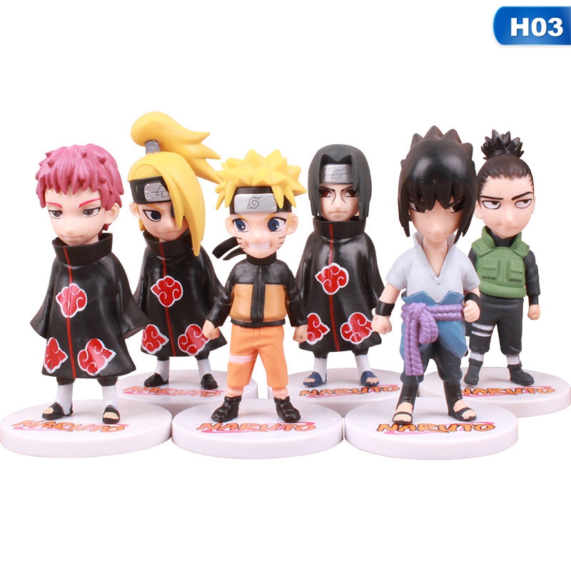 Set 6 / 11 Mô Hình Nhân Vật Phim Hoạt Hình Naruto Bằng Pvc