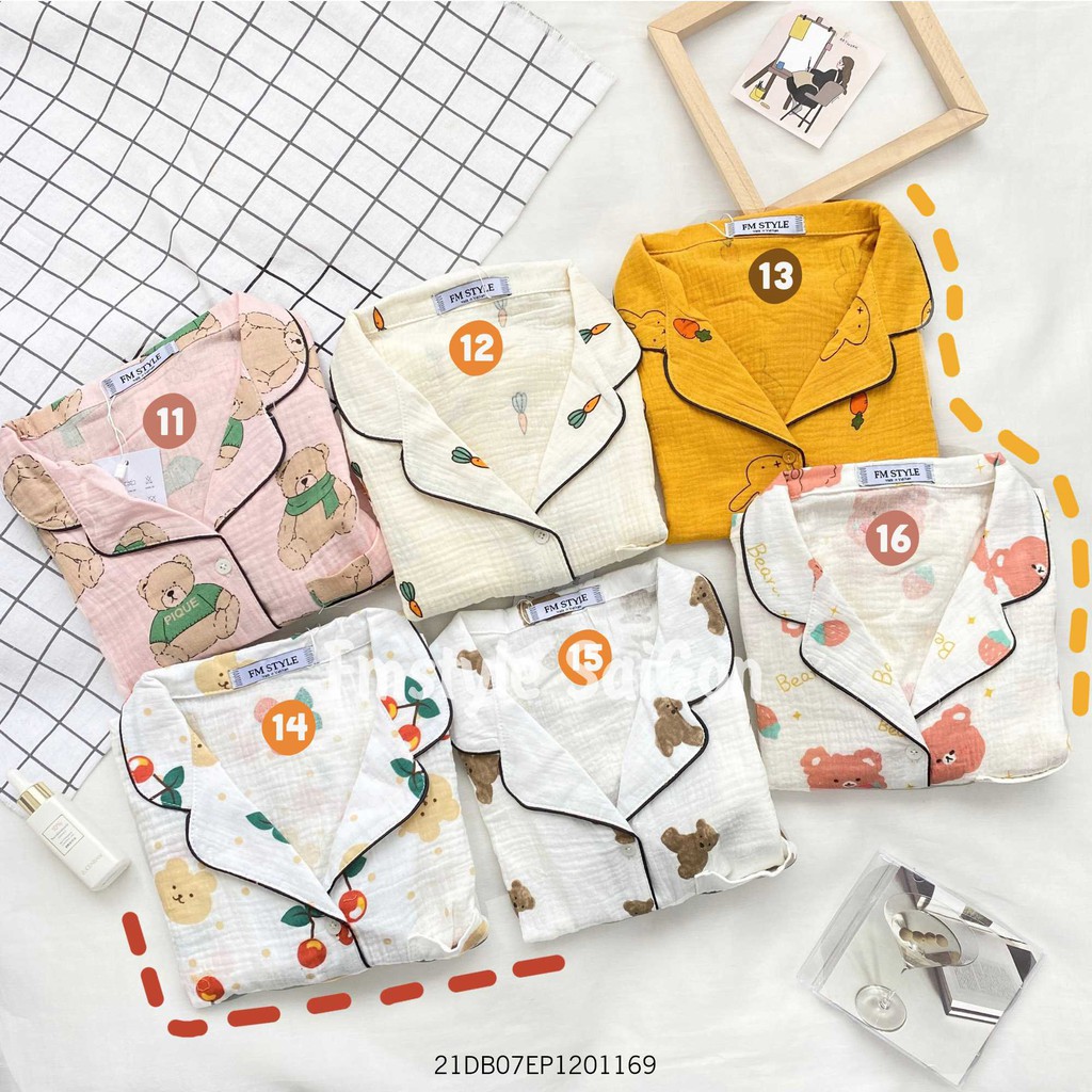 Bộ đồ ngủ nữ pijama, bộ mặc nhà chất xô cao cấp siêu mát nhiều họa tiết đáng yêu FMStyle SaiGon 21DB07EP1201 | BigBuy360 - bigbuy360.vn