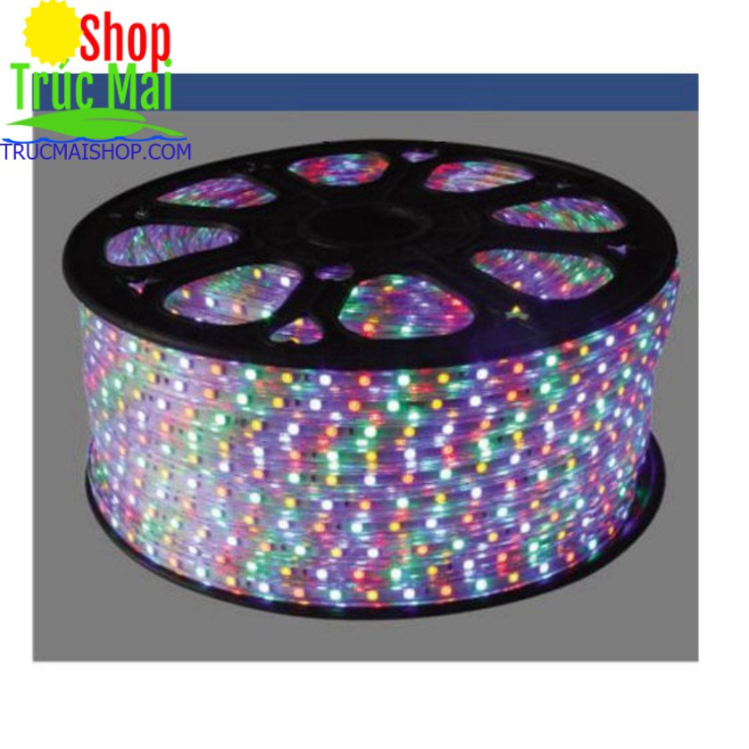 Cuộn 100m đèn nháy led nhiều màu 3 tặng khiển