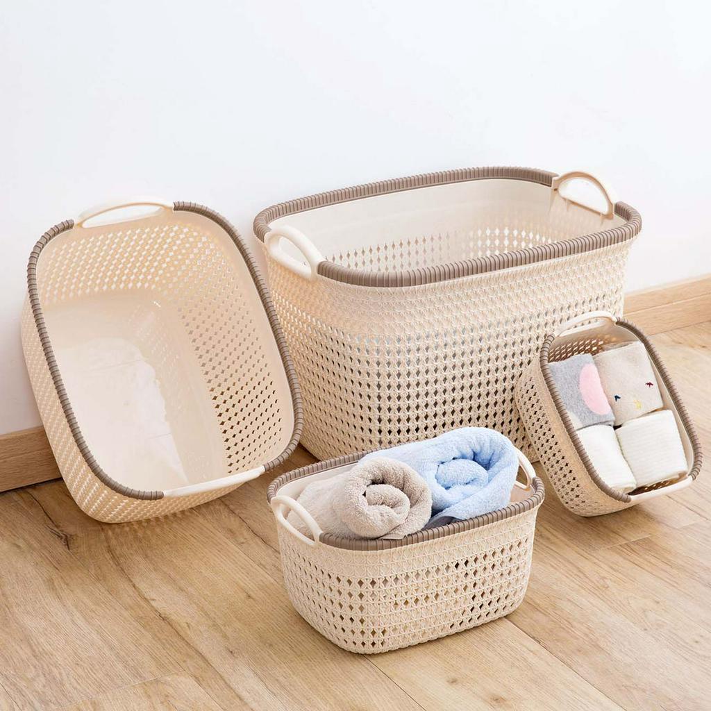 Rổ Nhựa JUJIAJIA Đựng Đồ Dùng Thiết Kế Có Tay Cầm