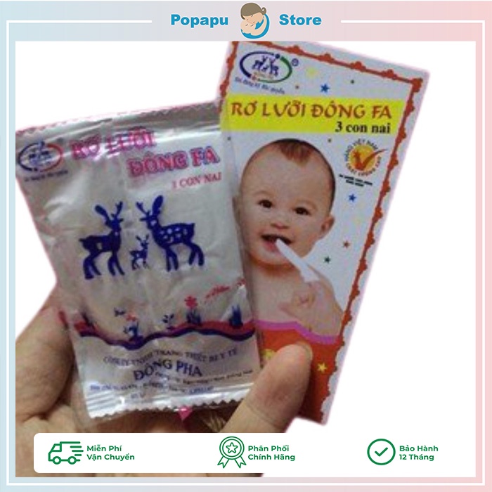 Rơ lưỡi, gạc rơ lưỡi vệ sinh lưỡi cho bé xỏ ngón Đông Fa