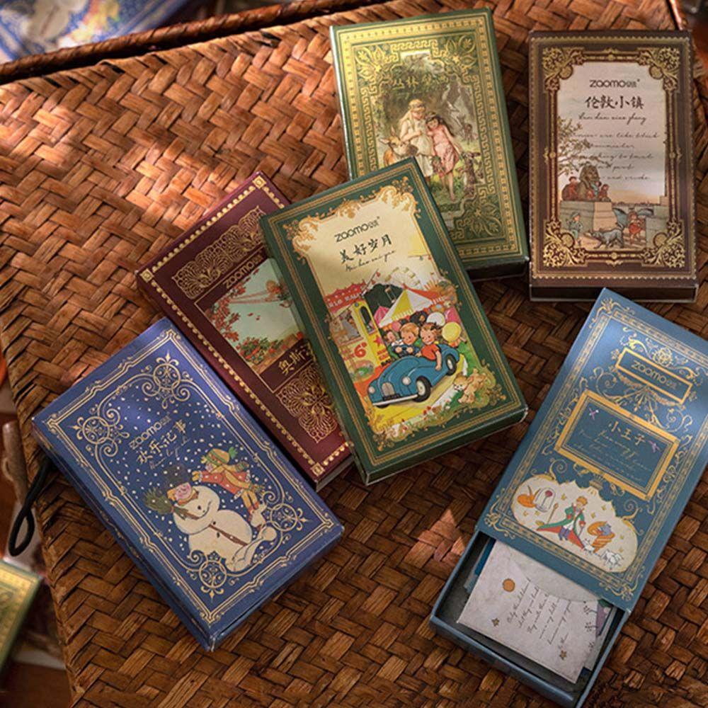 Bộ 60 tờ sticker MMULCK dán trang trí sổ tay DIY hình lâu đài cổ tích London